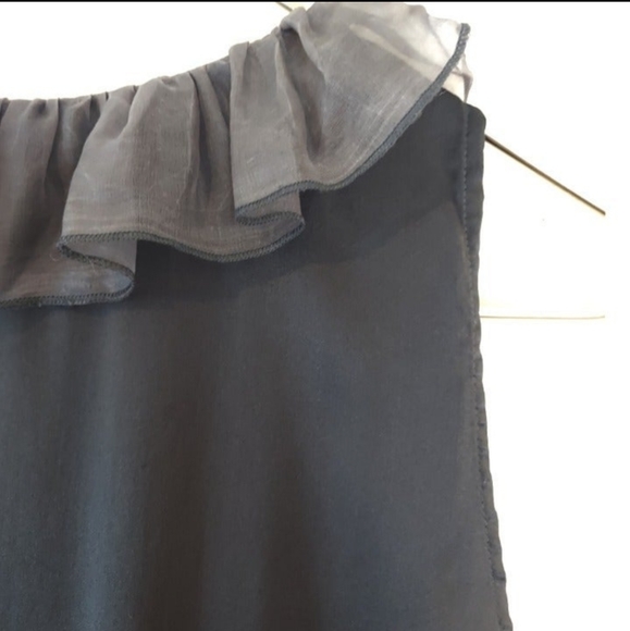 GEREN FORD Silk Ruffle Shift Dress S - Picture 3 of 5